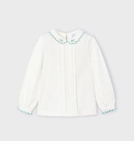 Mayoral Girl Peter Pan Collard Blouse