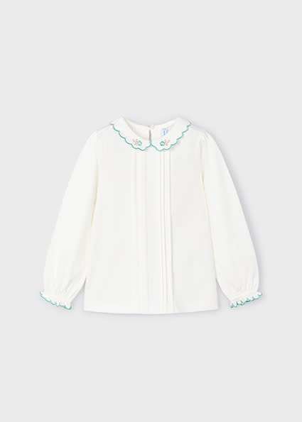 Mayoral Girl Peter Pan Collard Blouse