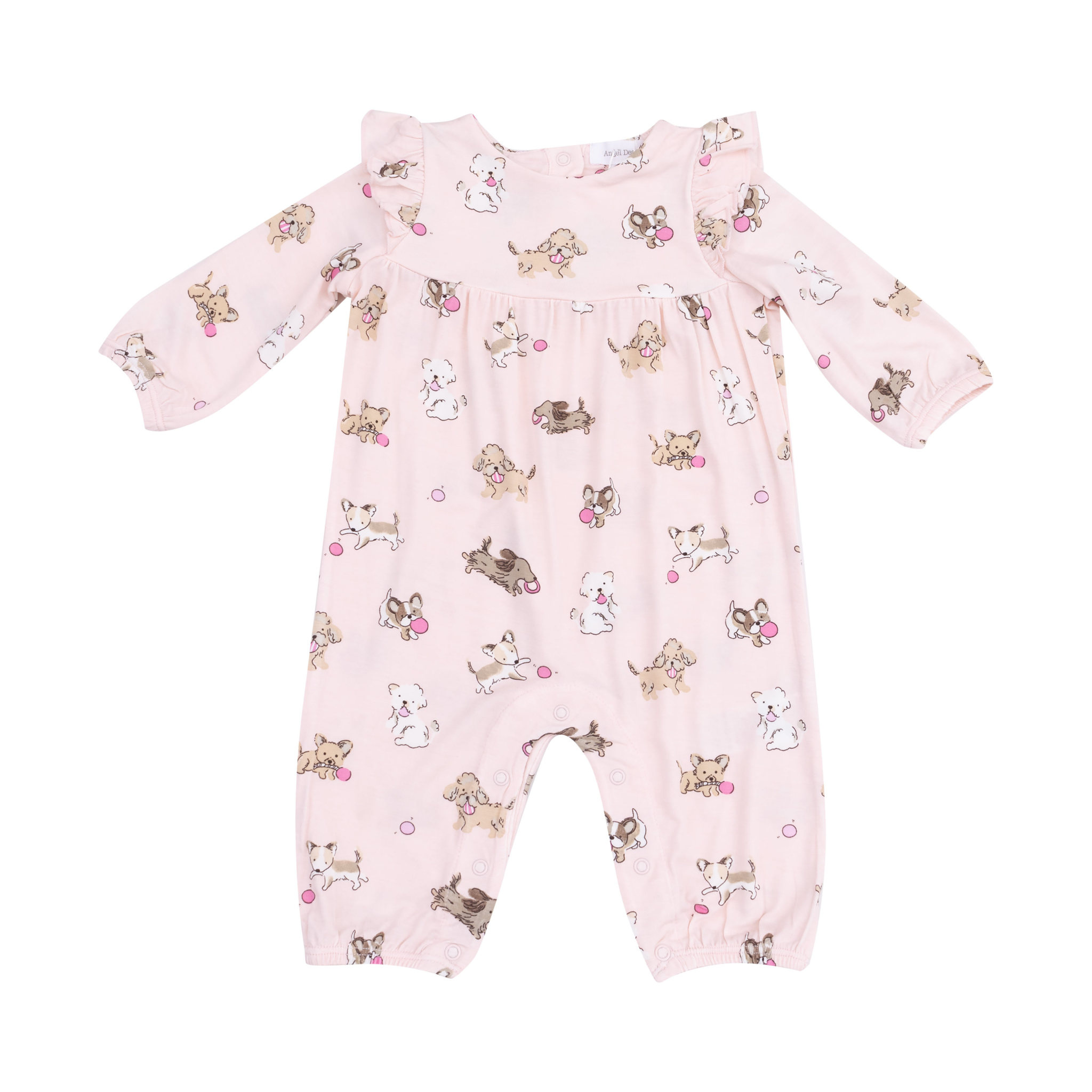 Angel Dear Baby & Toddler Ruffled Bamboo L/S Romper