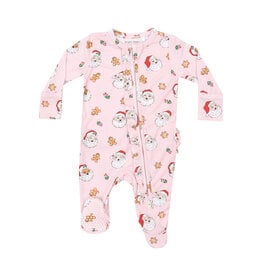 Angel Dear Baby Girl Christmas 2-Way Ruffle Zipper Footie