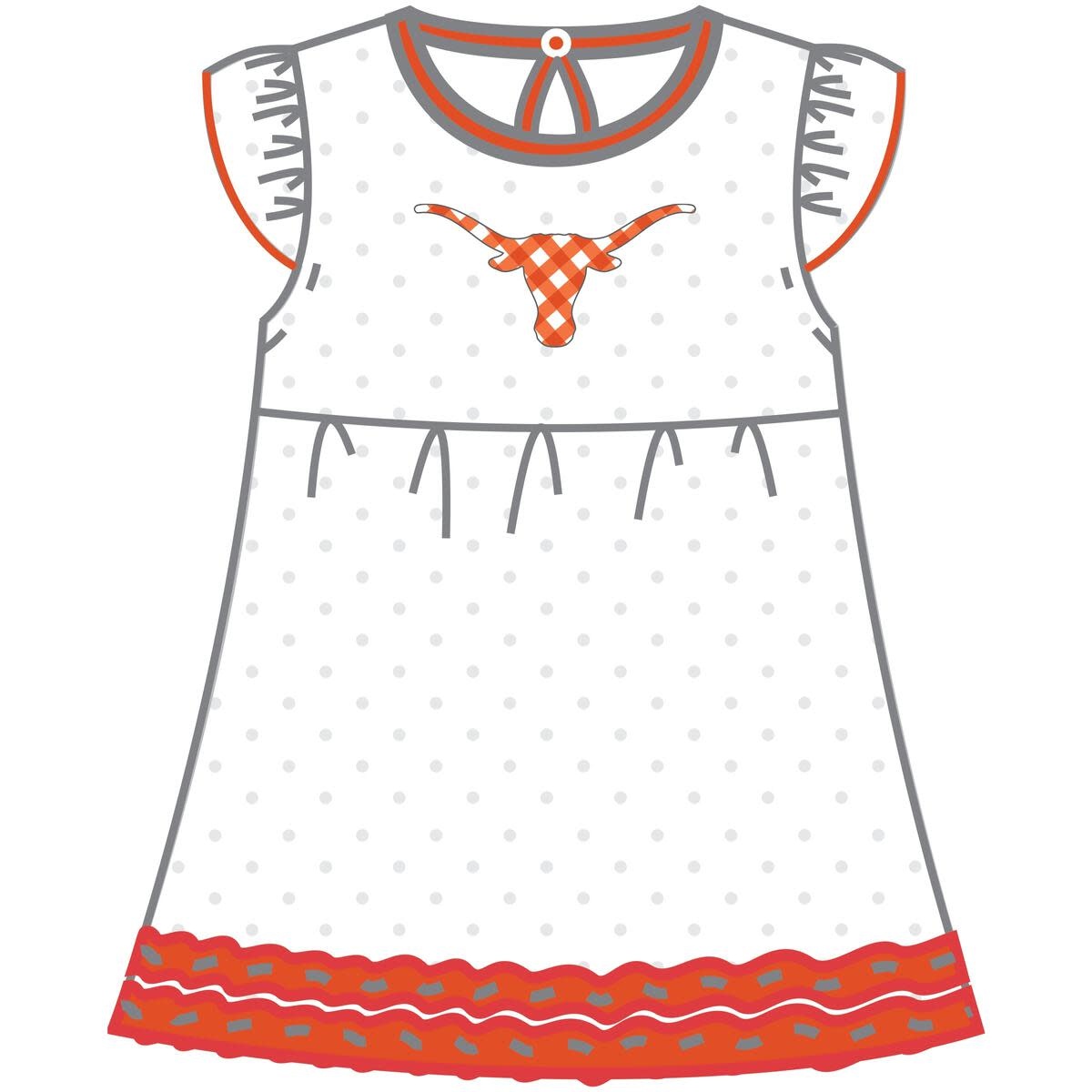 Magnolia Baby Girl Longhorn Applique Dress