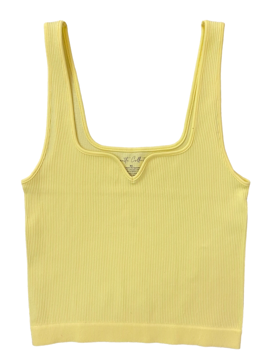 Suzette Young Contemporary Seamless Rib Mini V-Neck Tank
