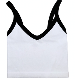 Suzette Y Contpo V-Neck With Contrast Binding