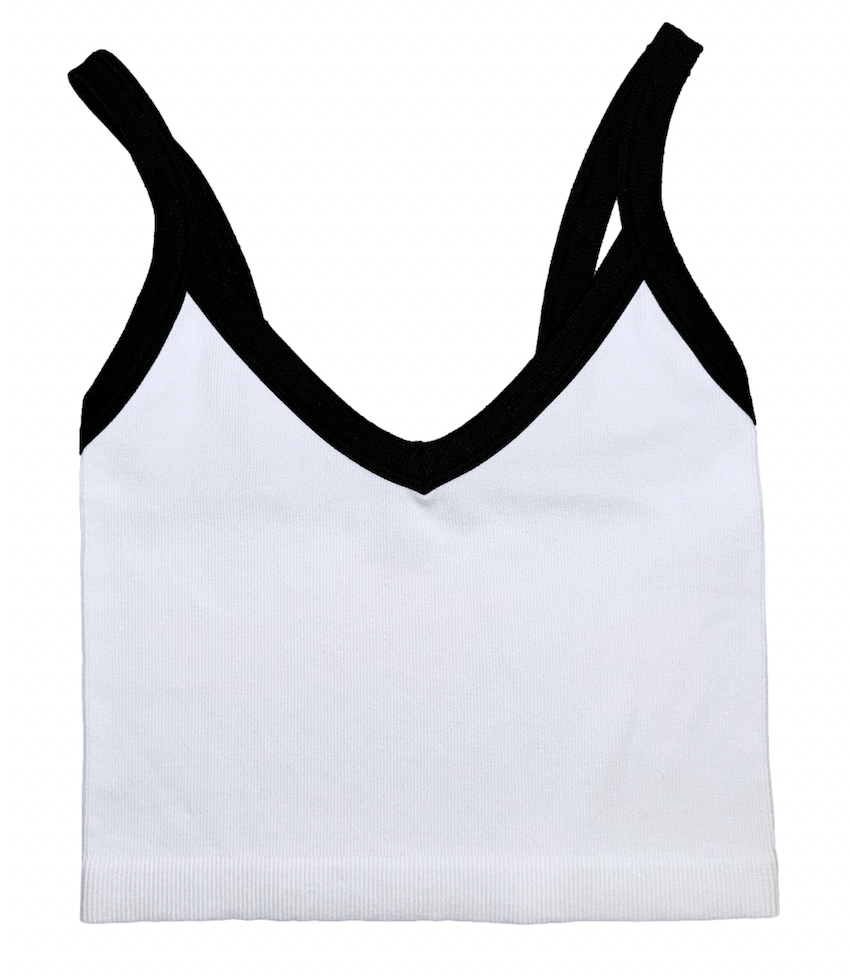 Suzette Y Contpo V-Neck With Contrast Binding