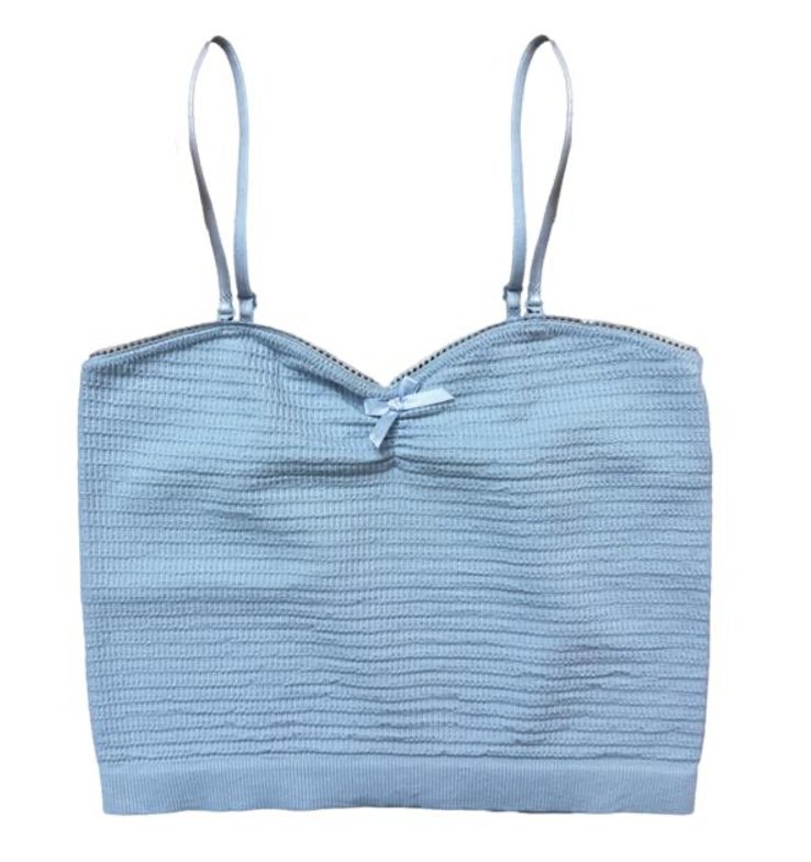 Suzette Textured Cinched Seamless Strap Top