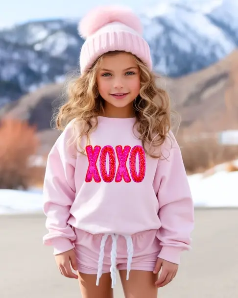 Uncommon Label Faux Sparkly XOXO Sweatshirt