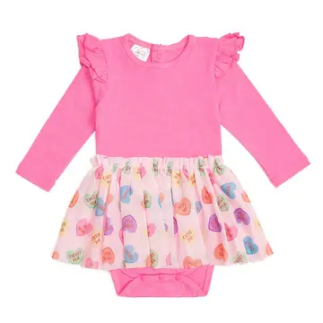 Sweet Wink Long Sleeve Tutu Bodysuit
