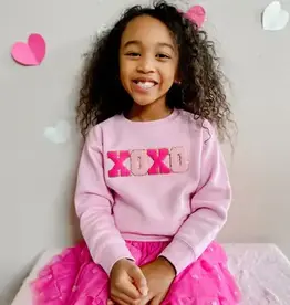 Sweet Wink XOXO Patch Valentines Day Sweatshirt