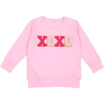 Sweet Wink XOXO Patch Valentines Day Sweatshirt