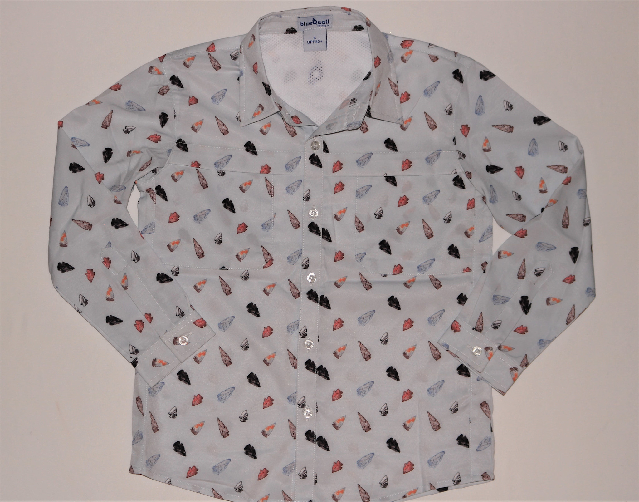 Blue Quail Clothing Co Boy's L/S Button Down , UPF 50 Shirt