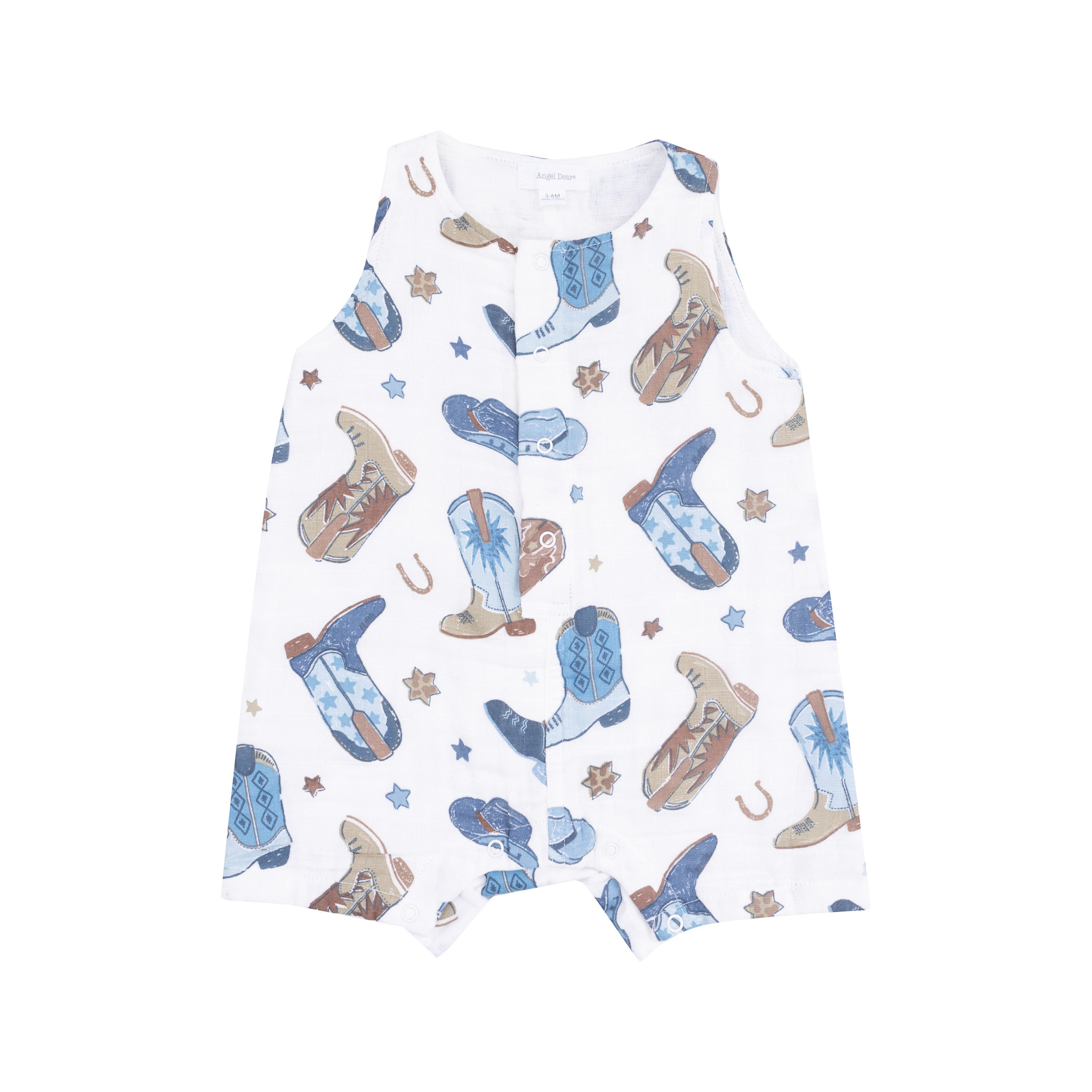 Angel Dear Baby & Toddler Boy Sleeveless Muslin Romper