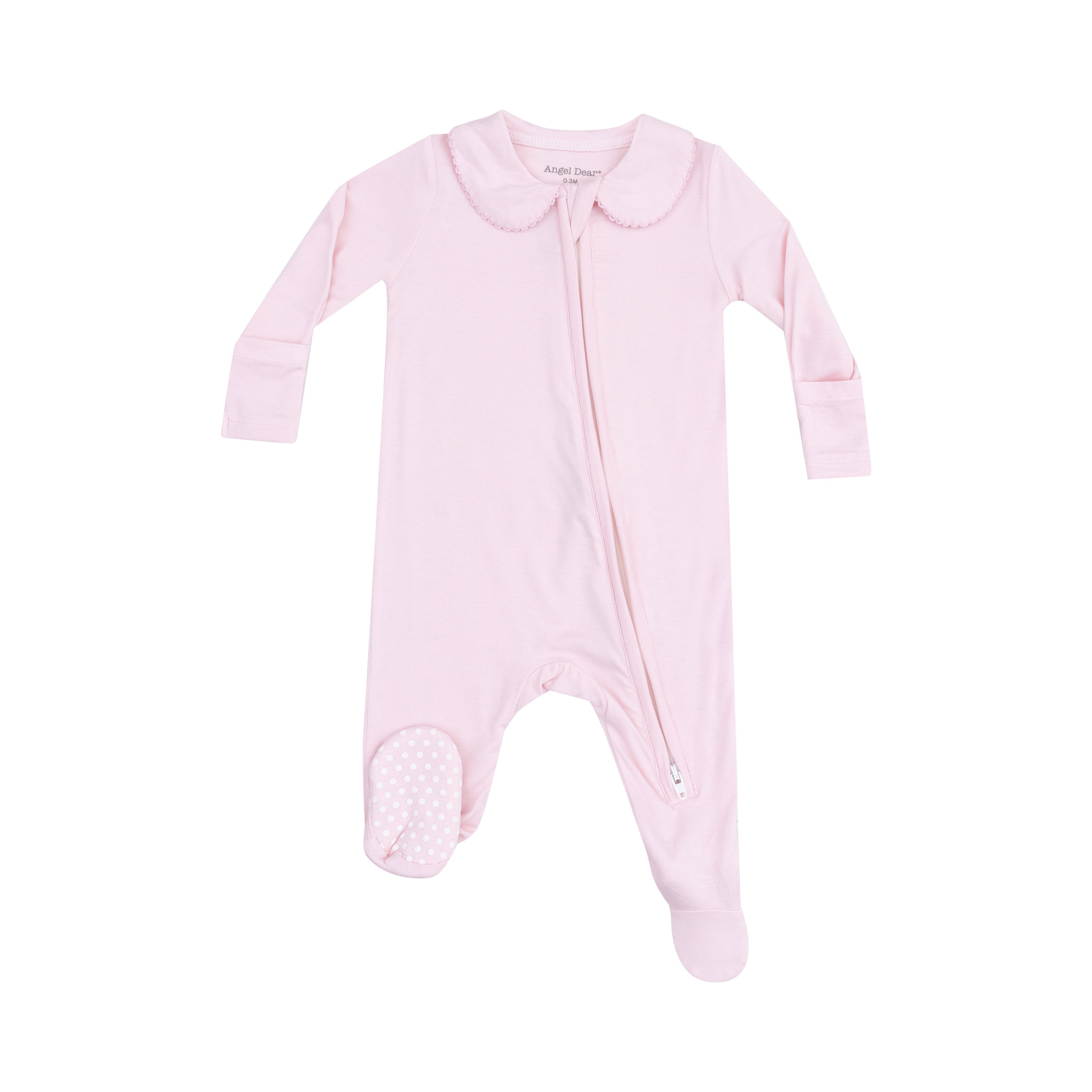 Angel Dear Baby Girl Classic Peter Pan Collar 2-Way Zipper Footie