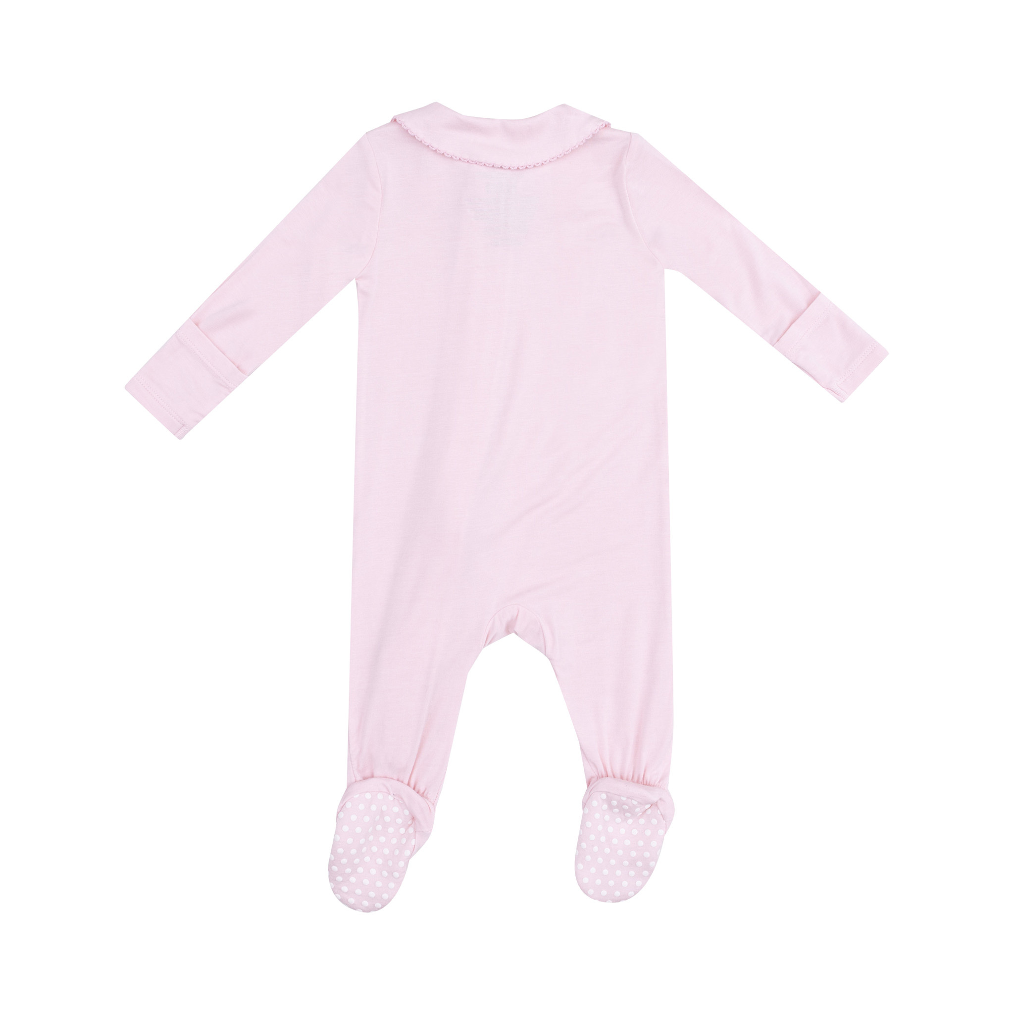 Angel Dear Baby Girl Classic Peter Pan Collar 2-Way Zipper Footie