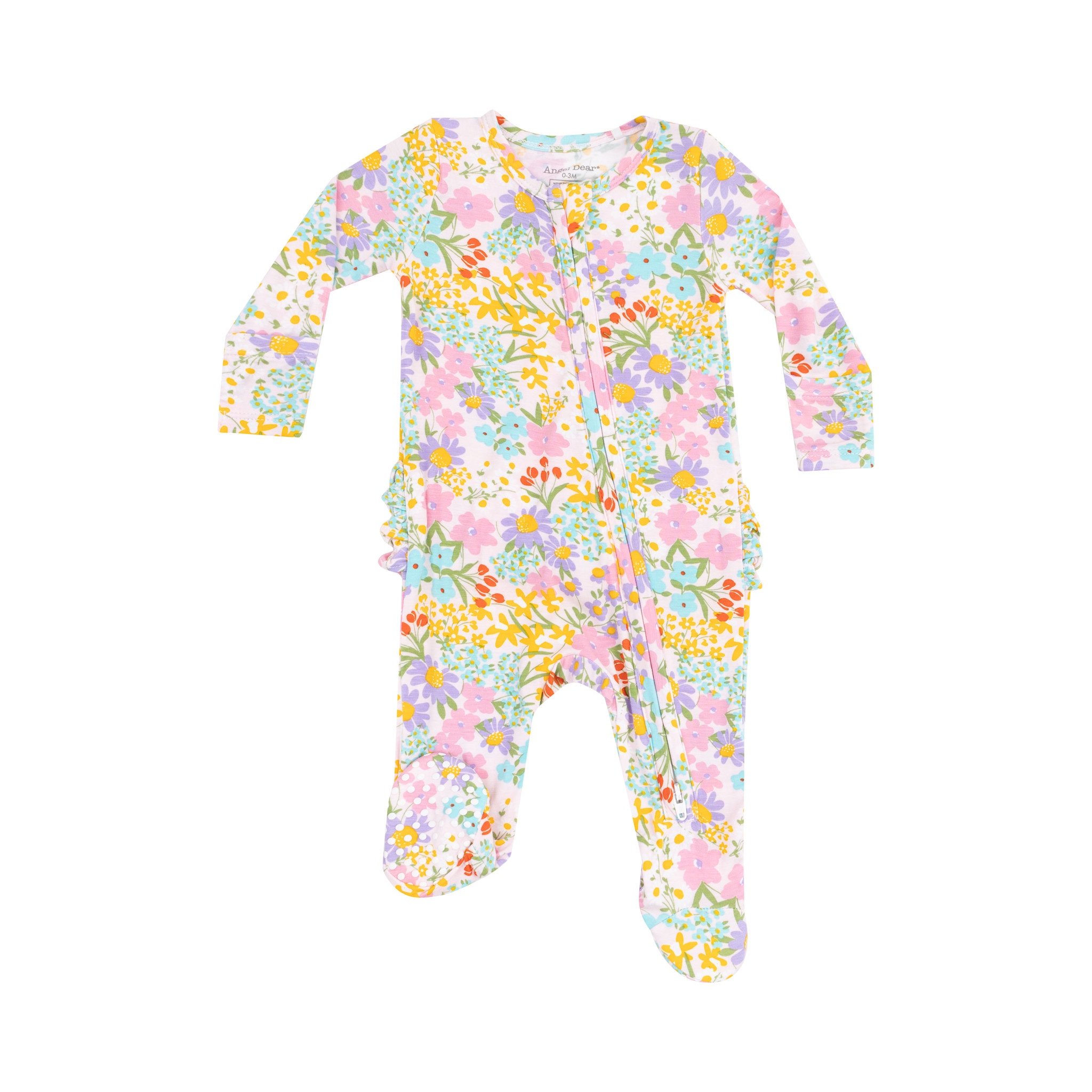 Angel Dear Baby Girl Bamboo 2-Way Zipper Footie PJ