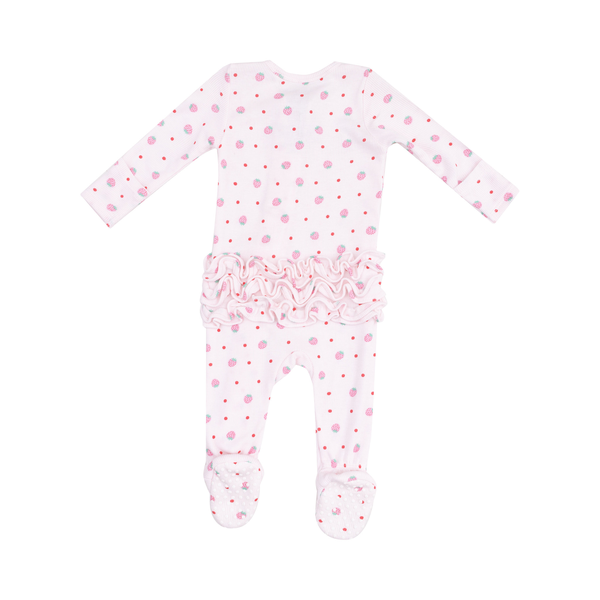 Angel Dear Baby Girl Ribbed Modal 2-Way Zipper Footie