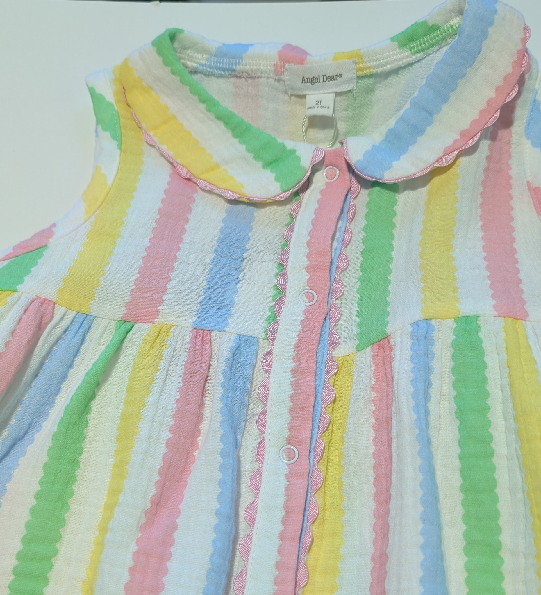Angel Dear Ric Rac Striped, Peter Pan Collar Dress
