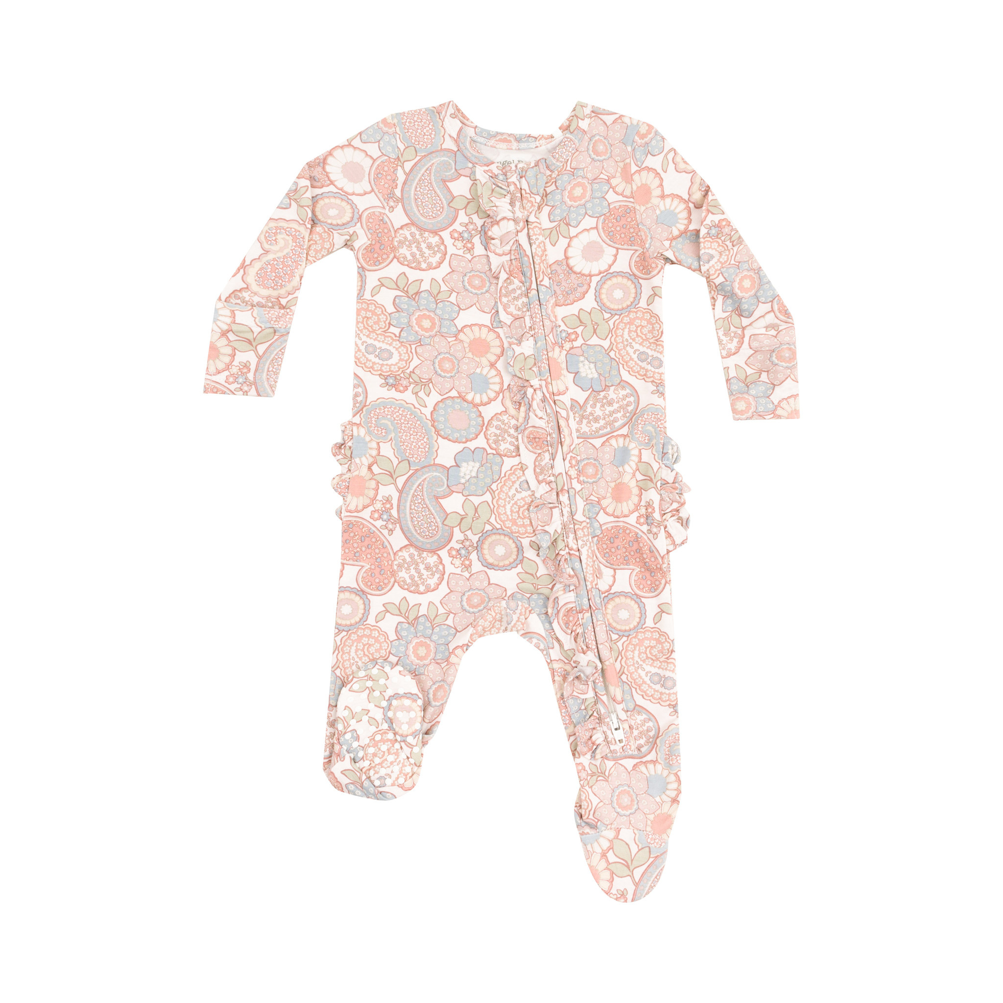 Angel Dear Baby Girl Bamboo 2-Way Zipper Footie PJ