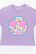 Girls Neon Leopard Smiley Boxy Tee