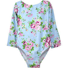 Flap Happy Girl's One Piece, L/S Rashguard Swimsuit
