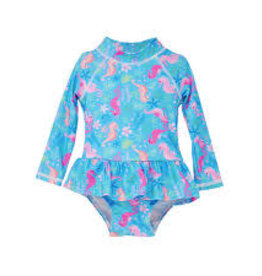 Flap Happy Baby & Toddler Girl Ruffle Rash Guard Swimsuit