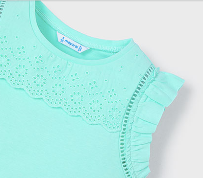 Mayoral Girl Eyelet Shirt