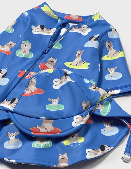 Mayoral Swim Romper with Hat