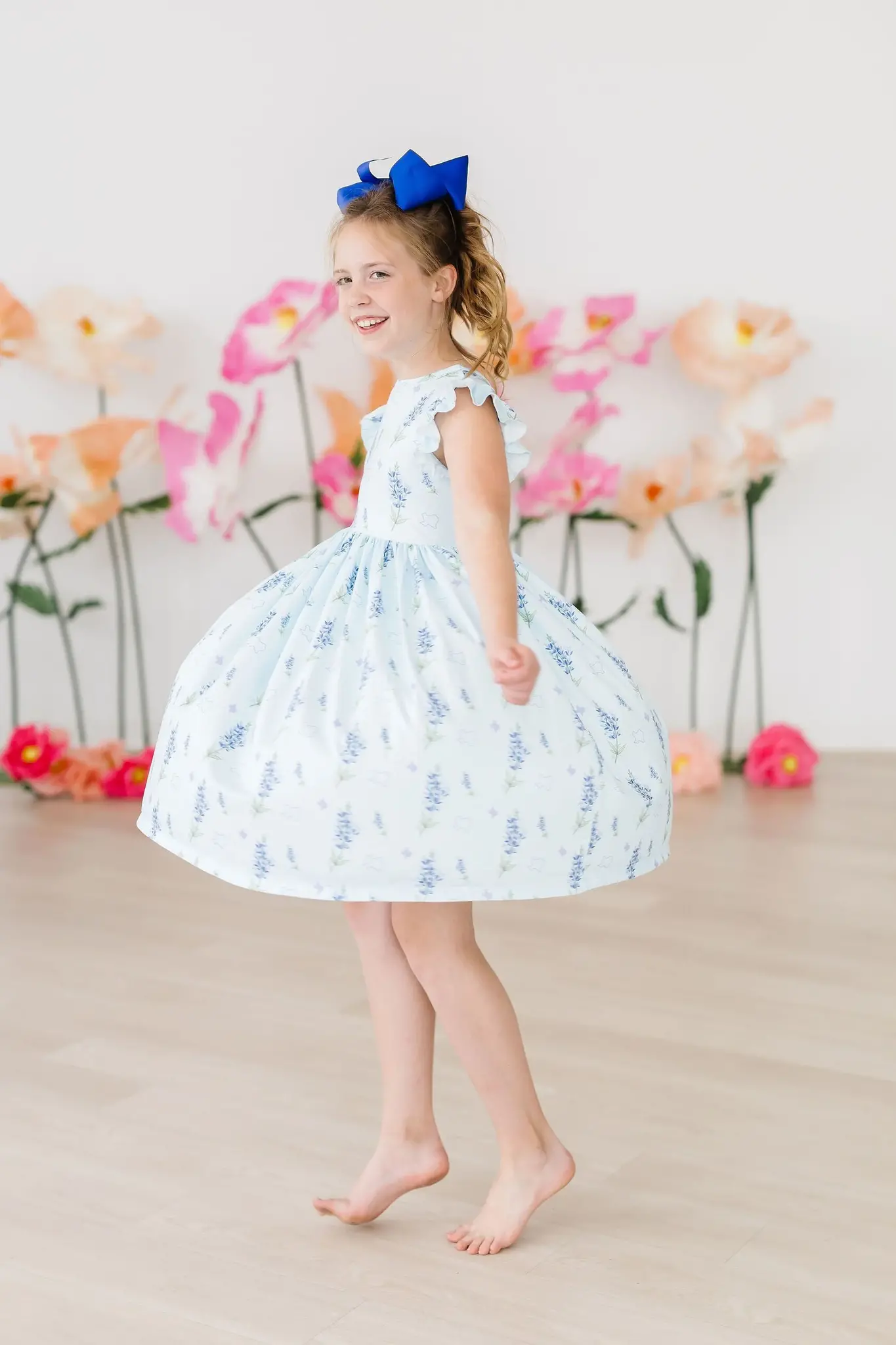 Mila & Rose Blue Bonnet Twirl Dress