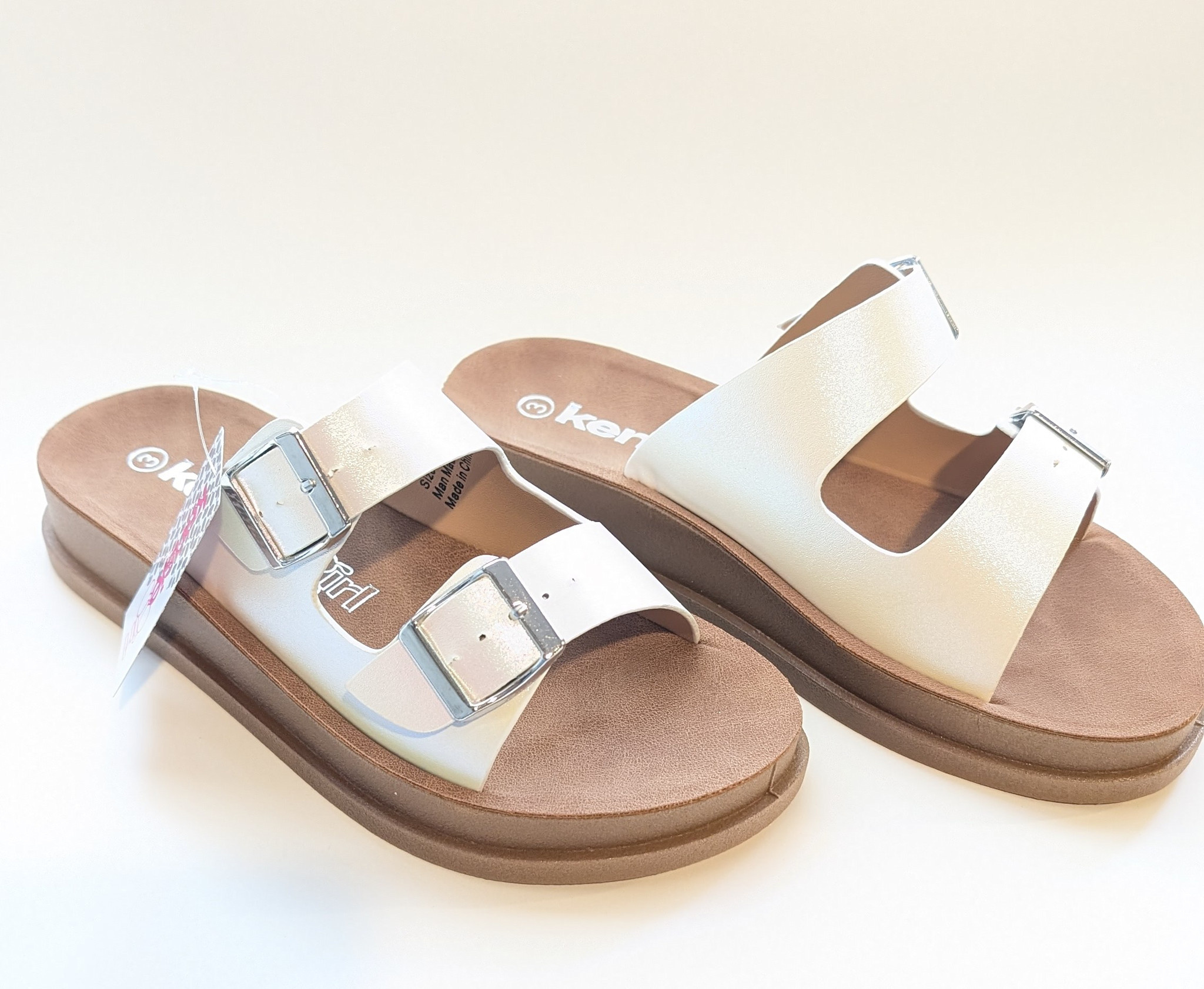 Junior 2 Buckle Holographic Sandal