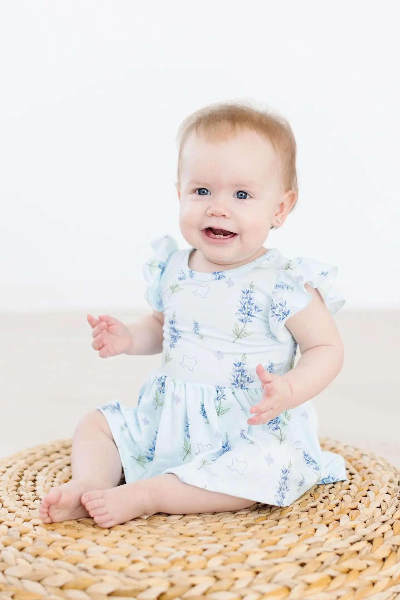 Mila & Rose Baby Blue Bonnet Bodysuit Dress