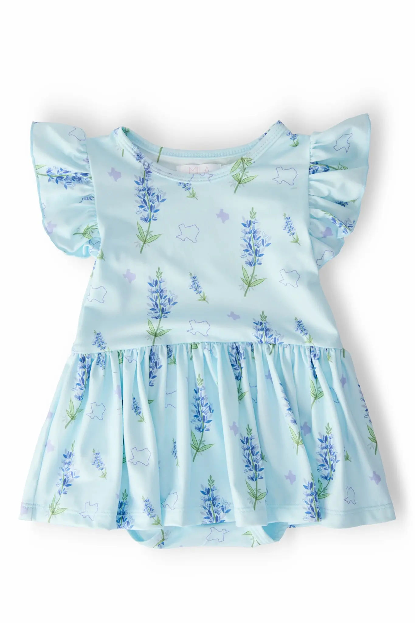 Mila & Rose Baby Blue Bonnet Bodysuit Dress