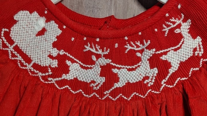 Mom & Me Clothing Smocked Christmas Dresses