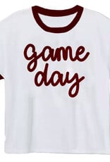 Girl Game Day Ringer Boxy T-Shirt
