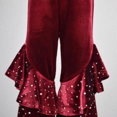 ML Fashions Girl Velvet Bell Legging