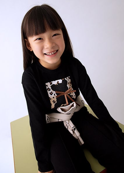 Mayoral Girl L/S Bear Top