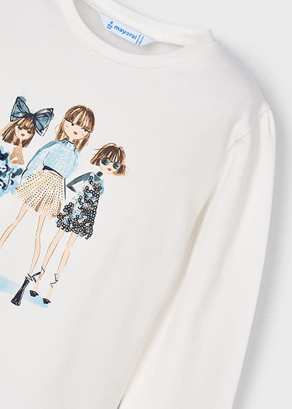 Mayoral Sparkle Girls L/S Top
