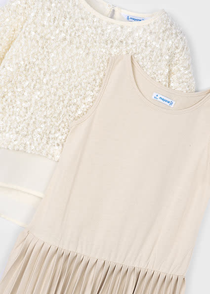 Mayoral Sequined Combined Dress