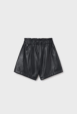 Mayoral Junior Faux Leather Dressy Shorts