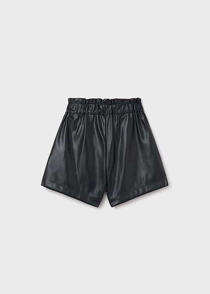 Mayoral Junior Faux Leather Dressy Shorts
