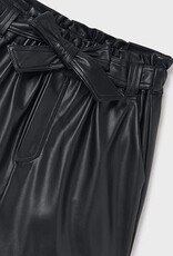 Mayoral Junior Faux Leather Dressy Shorts