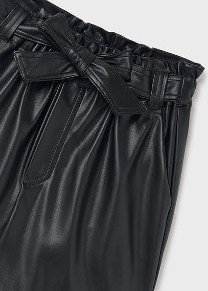 Mayoral Junior Faux Leather Dressy Shorts