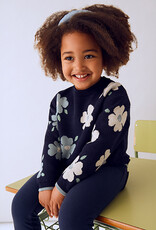 Mayoral Girl Jacquard Floral Sweater