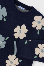 Mayoral Girl Jacquard Floral Sweater
