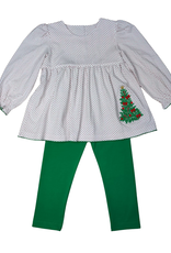 Whimsy Bay Kids Sweet Christmas Tree Pant Set