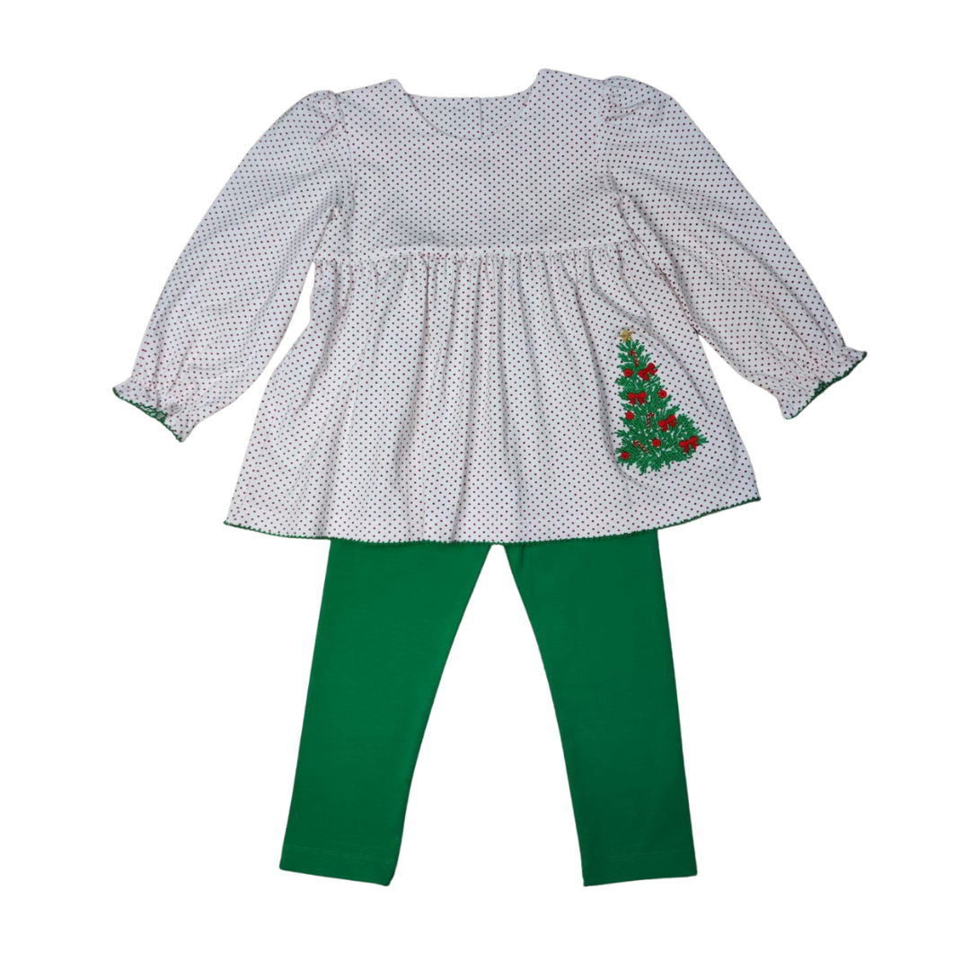 Whimsy Bay Kids Sweet Christmas Tree Pant Set