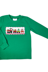 Whimsy Bay Kids Santa's Train Smocked Long Sleeve Shirt