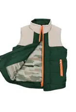 Blue Quail Clothing Co Boy Quilted Zipper Classic Camo Vest