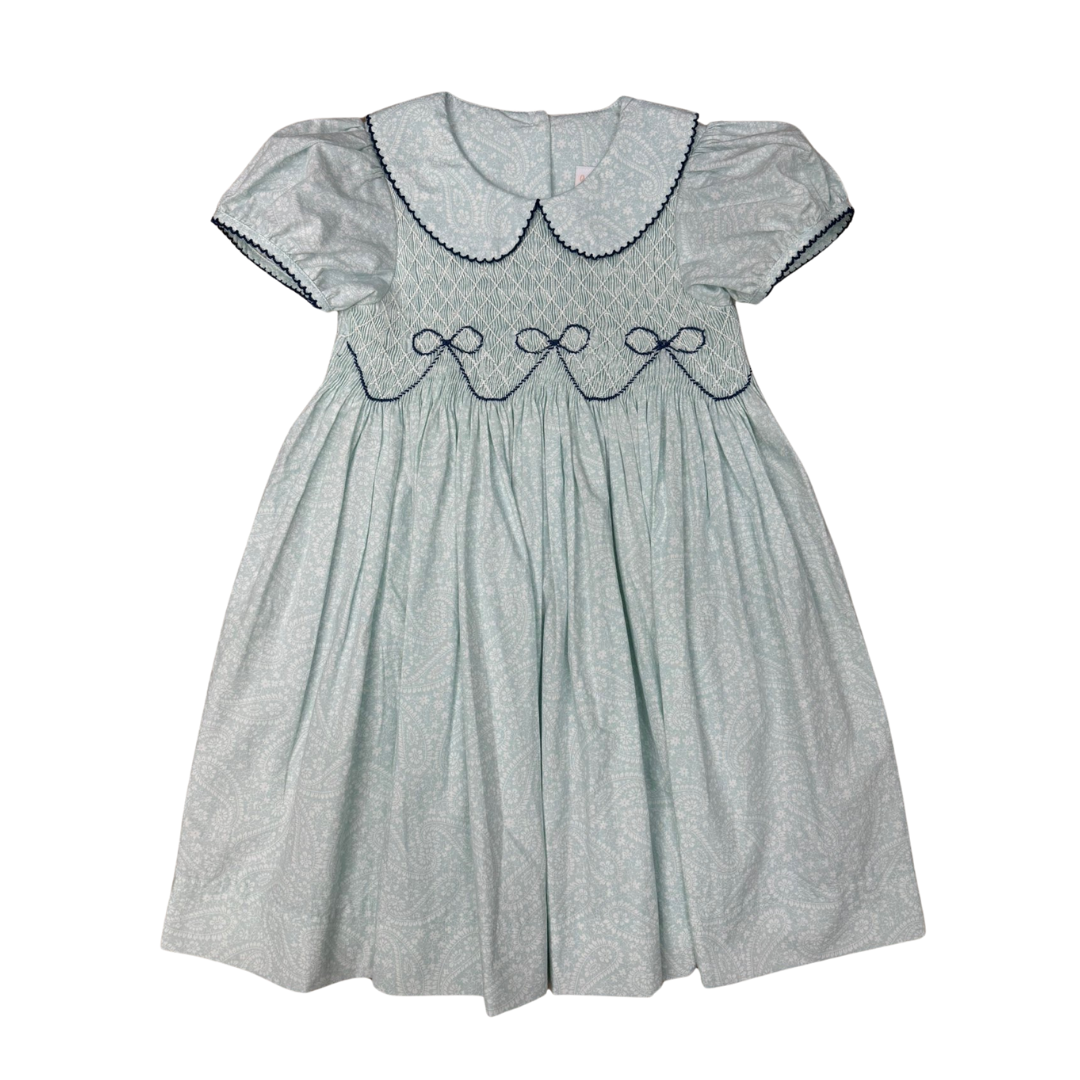 Whimsy Bay Kids Girls  Smocked Bow Dress