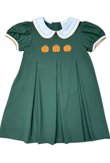 Whimsy Bay Kids Fall Pumpkin Embroidered Dress