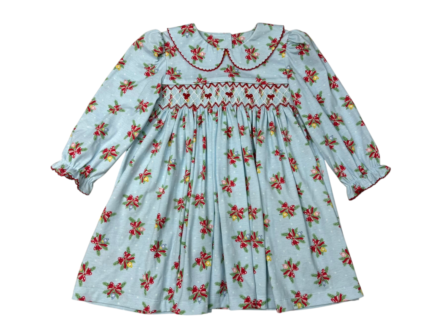 Banana Split Kids Merry & Bright Smocked Dress