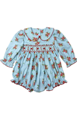 Banana Split Kids Merry & Bright L/S Smocked Bubble